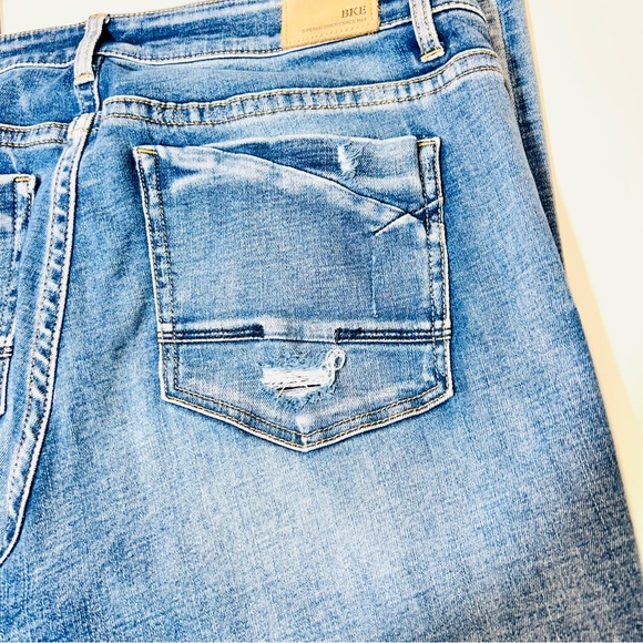 BKE jeans Payton Mid Rise Straight leg jeans distressed stretchy women Size 32 - Picture 11 of 12